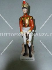 Statuetta ceramica "Officier des Hussards"