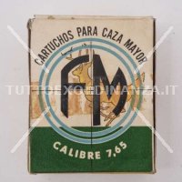 SCATOLA VUOTA IN CARTONE CARTUCCE MAUSER ARGENTINO CAL. 7,65x53