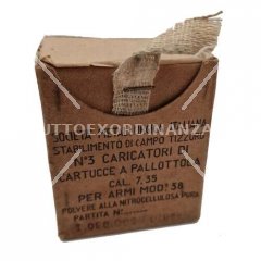 SCATOLINA VUOTA PIASTRINE / CARTUCCE CARCANO 1891 7,35