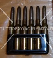 6 CARTUCCE CARCANO 1891 INERTI + PIASTRINA