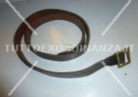CINGHIA IN PELLE CON FIBBIA E BOTTONE IN OTTONE