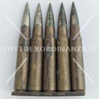 5 CARTUCCE INERTI 7,92 MAUSER POLACCHI 1931 + PIASTRINA