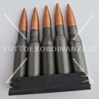 5 CARTUCCE INERTI 7,62 X 54R + PIASTRINA MOSIN NAGANT